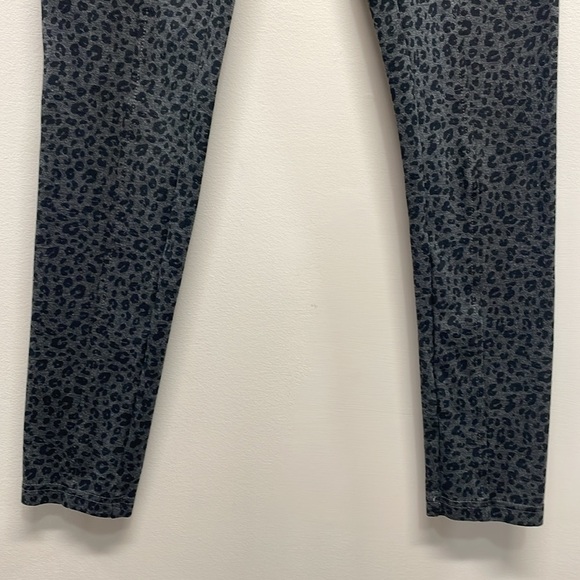 Loft Leopard Animal Print Ponte Mid Rise Leggings Wide Elastic Waistband S - Picture 3 of 13